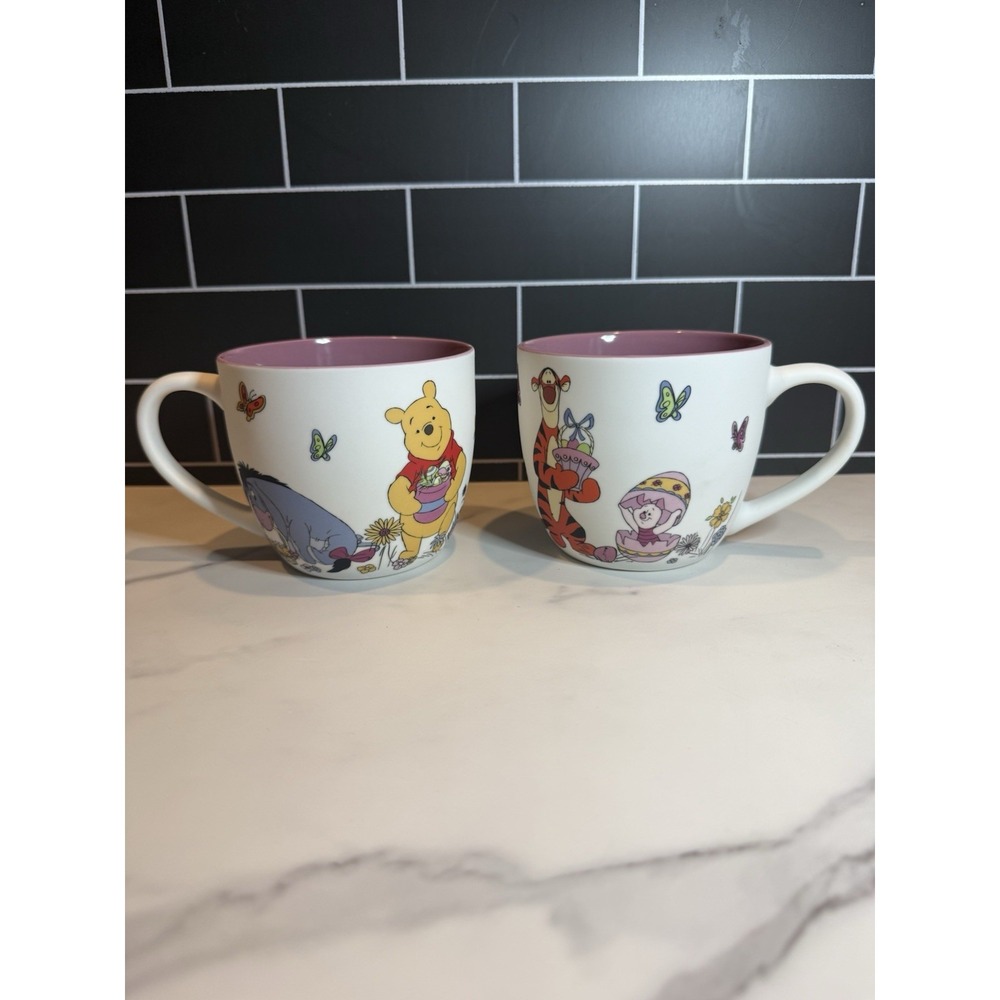 Disney Winnie the Pooh Easter Mugs Set of 2 Zrike 16 oz Piglet Tigger